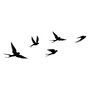 Wallity Crow Escultura de Pared de Metal con Diseño de Aves
